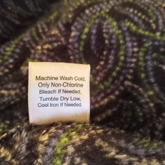 Vera Bradley Womens Large Bathrobe Multicolor Fleece Hooded Short Sash Tie Fuzzy - Picture 10 of 11